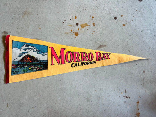 VINTAGE SOUVENIR PENNANT - MORRO BAY CALIFORNIA