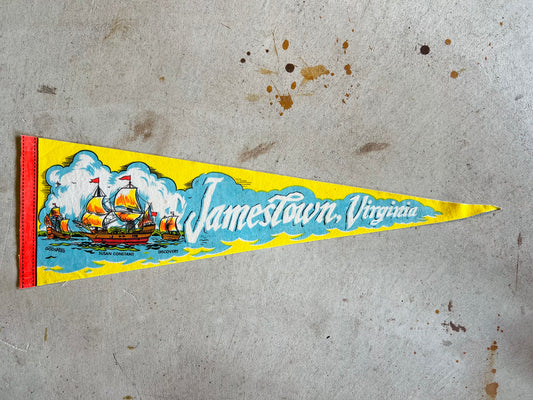 VINTAGE SOUVENIR PENNANT - JAMES TOWN VIRGINIA